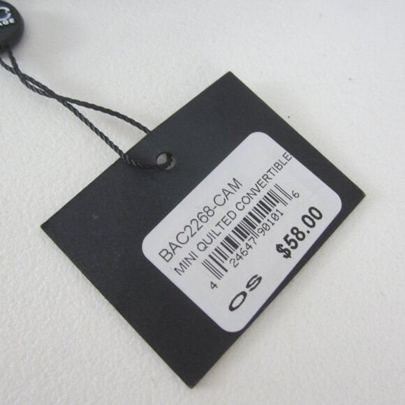 NEW BC Bags Womens Camo Olive Green Black Mini Quilted Bag Handbag Small NWT - Picture 9 of 15